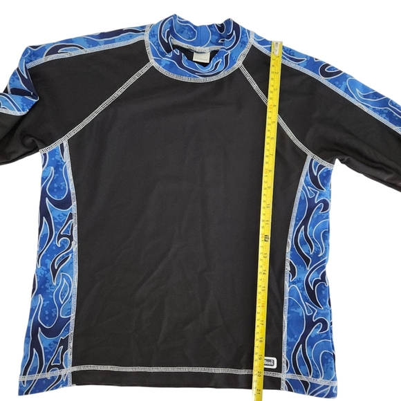 LL Bean Swim Shirt Boys Size XL Black Beach long Sleeve Rashguard - Picture 8 of 10